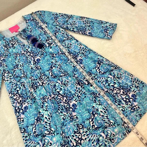 LILLY PULITZER Marilina Tunic Dress RAISING SHELL Size XXS Vacation Beach Cruise
