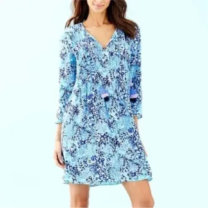 LILLY PULITZER Marilina Tunic Dress RAISING SHELL Size XXS Vacation Beach Cruise