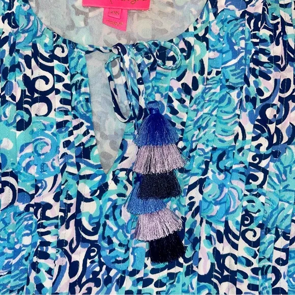 LILLY PULITZER Marilina Tunic Dress RAISING SHELL Size XXS Vacation Beach Cruise