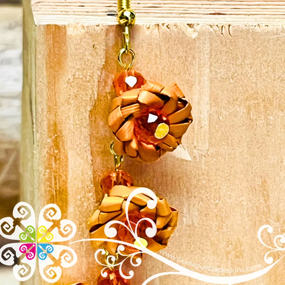 Long Carnation Palm Earrings - Palm Earrings