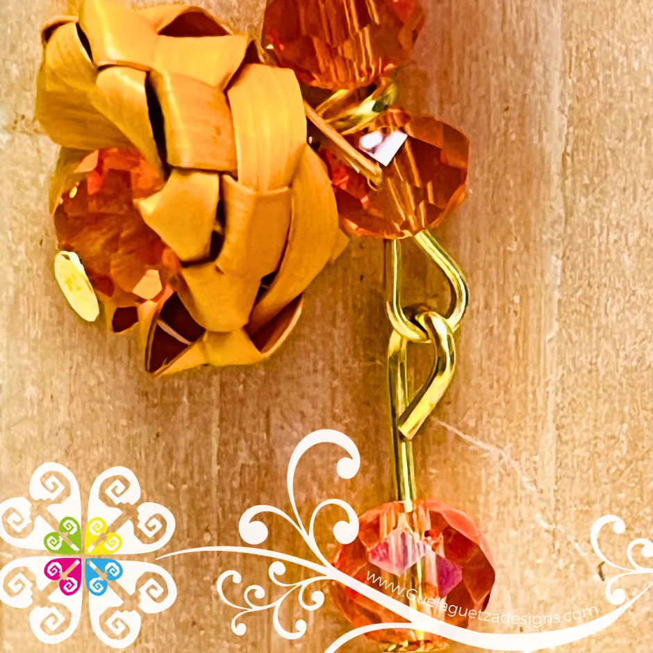 Long Carnation Palm Earrings - Palm Earrings