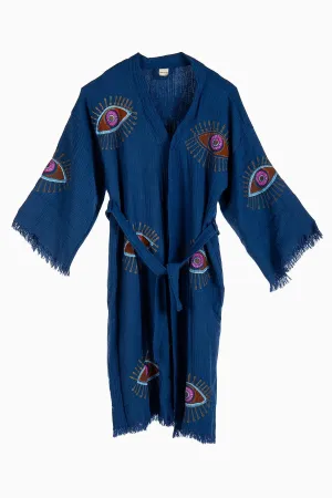 Luna Handmade Cotton Kimono | Blue
