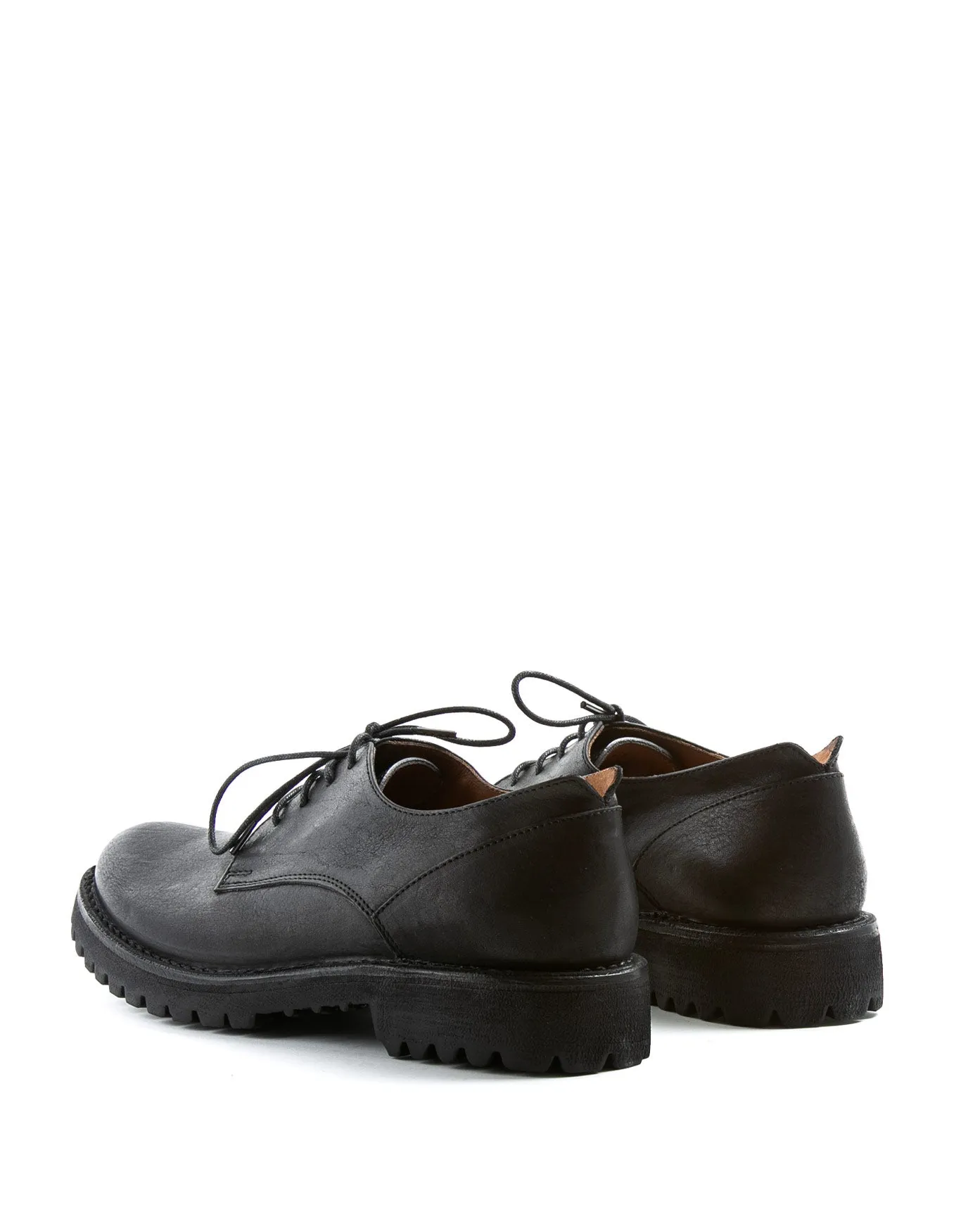 M-706 Black Leather Derby Shoes