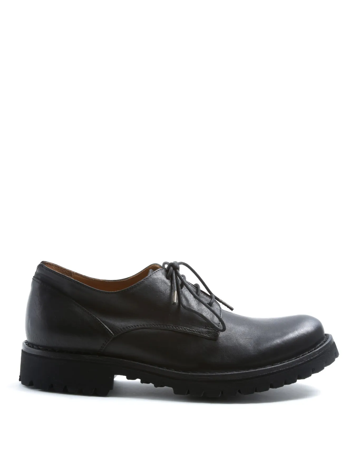 M-706 Black Leather Derby Shoes