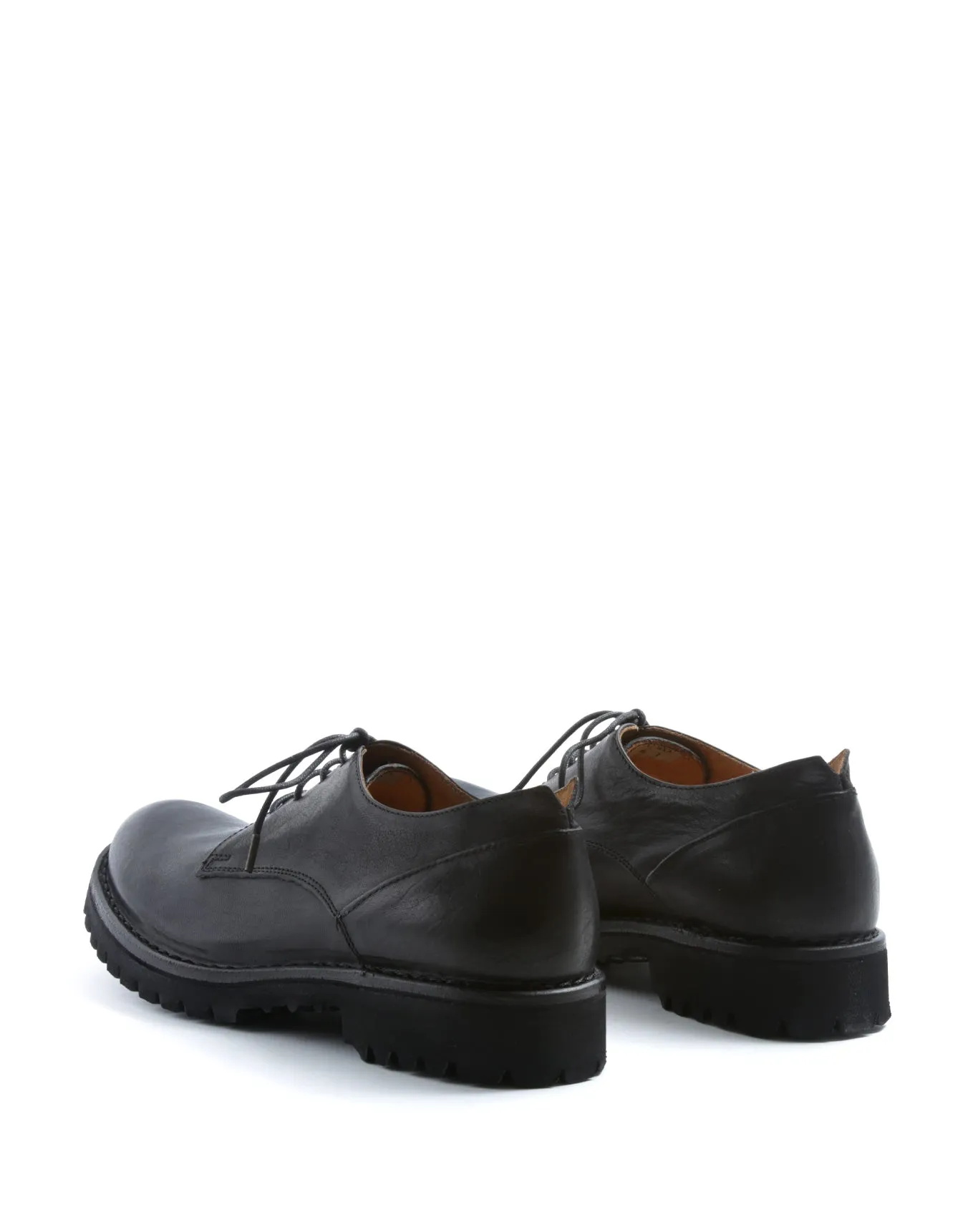 M-706 Black Leather Derby Shoes
