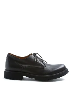 M-706 Black Leather Derby Shoes