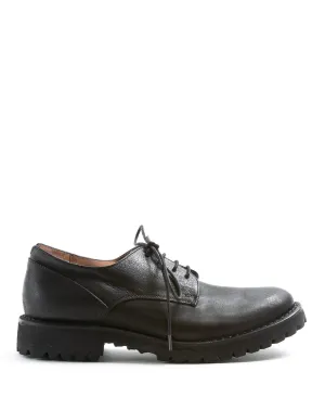 M-706 Black Leather Derby Shoes