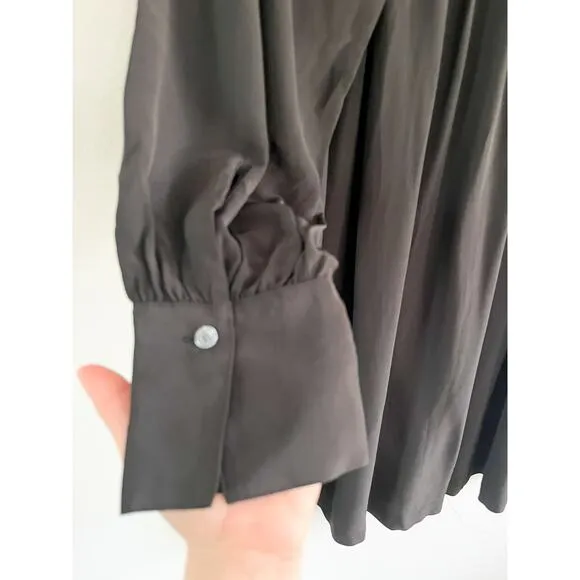 Madewell | NWT | Relaxed Button-Front Mini Dress in True Black | Sz S