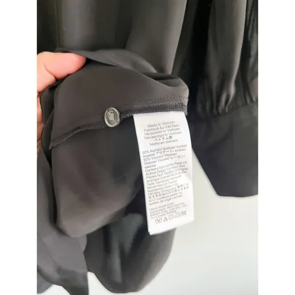 Madewell | NWT | Relaxed Button-Front Mini Dress in True Black | Sz S