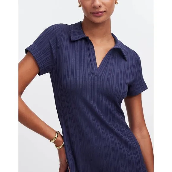 Madewell Ribbed Polo Mini Dress – Small – NWT