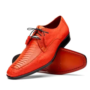 Marco Di Milano Andretti Orange Ostrich Leg Shoes