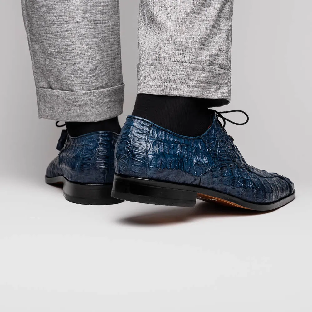 Marco Di Milano Apricena Caiman Crocodile Derby in Navy