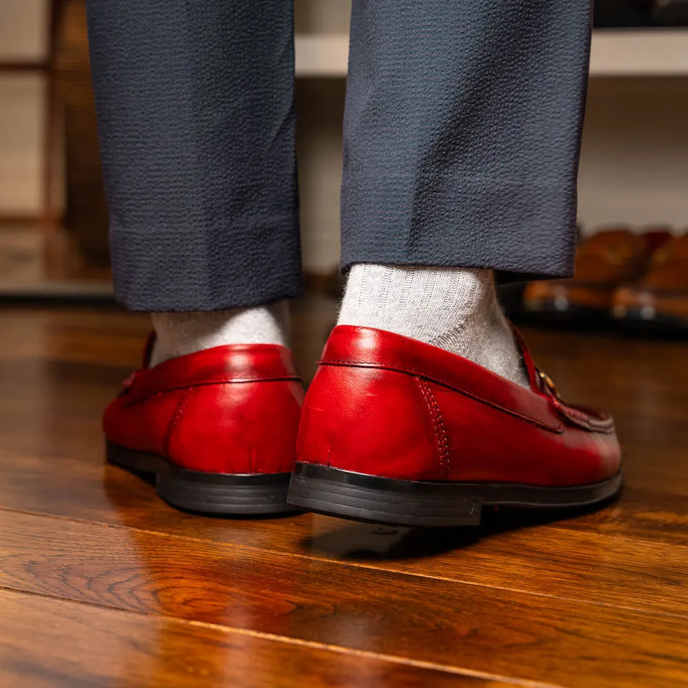 Marco Di Milano Atrani Red Calf Bit Loafer