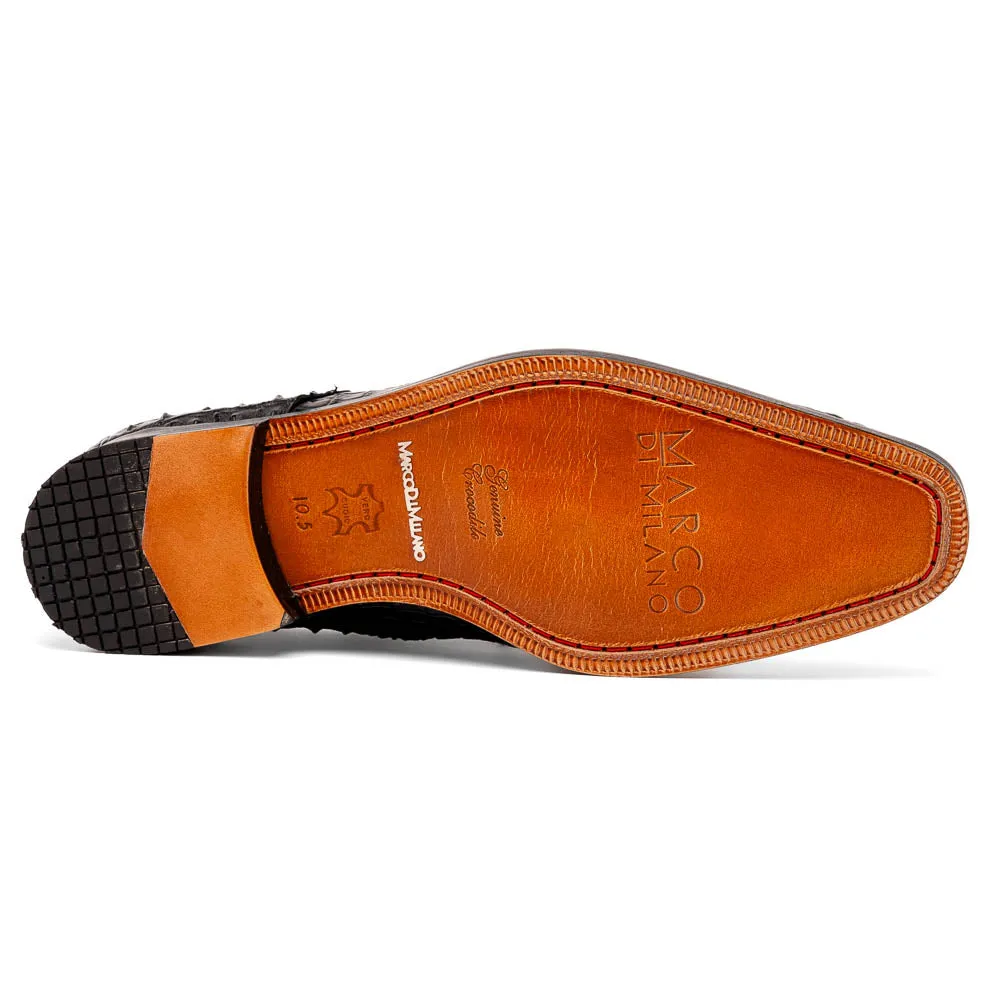 Marco Di Milano Nilo Black Nile Crocodile Derby Shoe