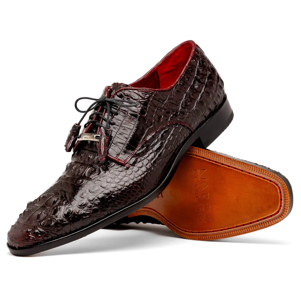 Marco Di Milano Nilo Wine Nile Crocodile Derby Shoe