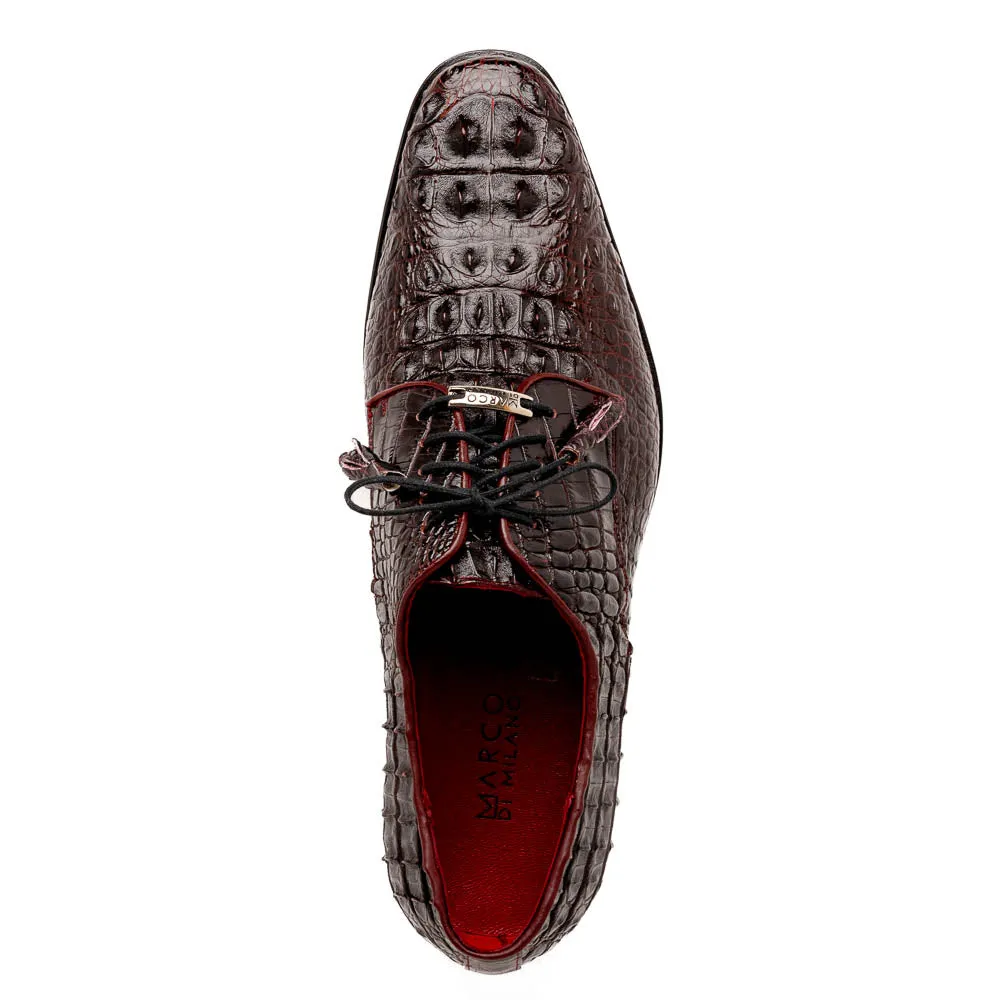 Marco Di Milano Nilo Wine Nile Crocodile Derby Shoe
