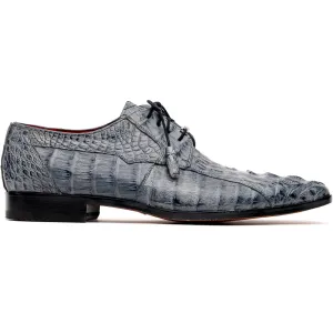 Marco Di Milano Tulum Gray Exotic Crocodile Derby Oxfords