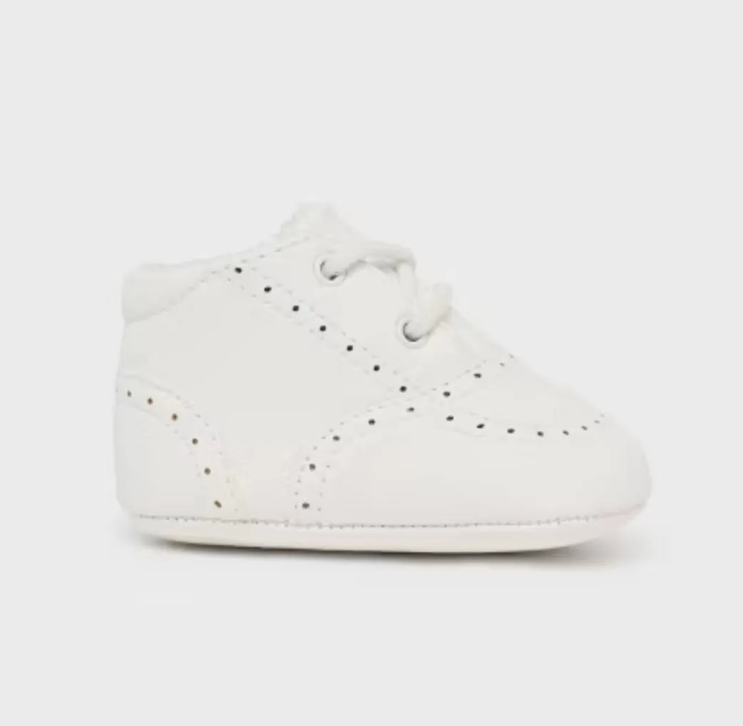 Mayoral Baby Boys Soft Sole Lace Up White Bootie