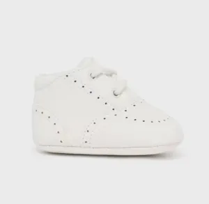 Mayoral Baby Boys Soft Sole Lace Up White Bootie