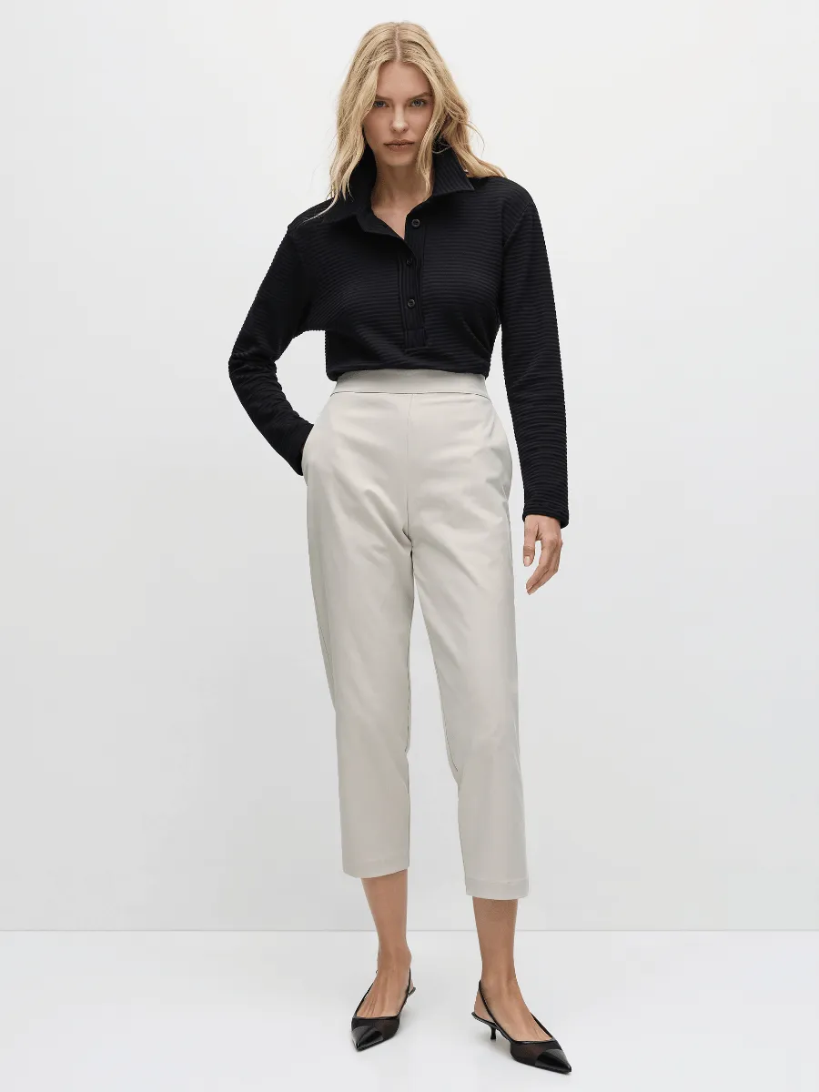 Mela Purdie Tapered Flat Pant - Stone Twill 1831