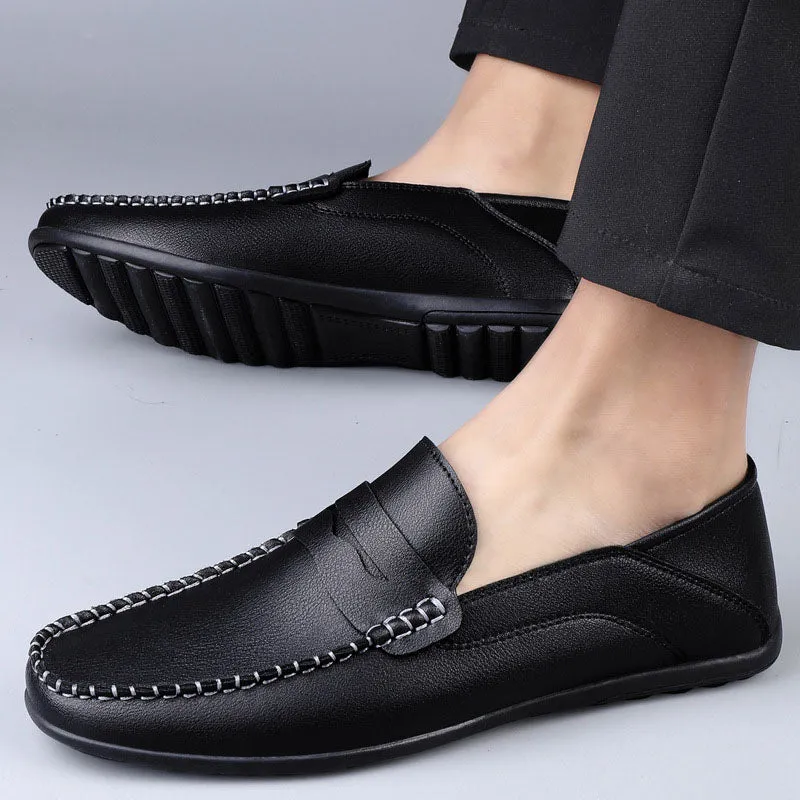 Men's Classic Black&White Business Office Dress Shoes
