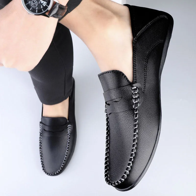 Men's Classic Black&White Business Office Dress Shoes