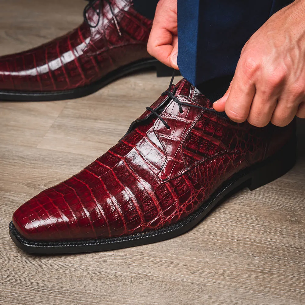 Mezlan Crocodile Derby Shoes - Mezlan Crocodile Derby Dress Shoes - Mezlan Dress Shoe On Sale