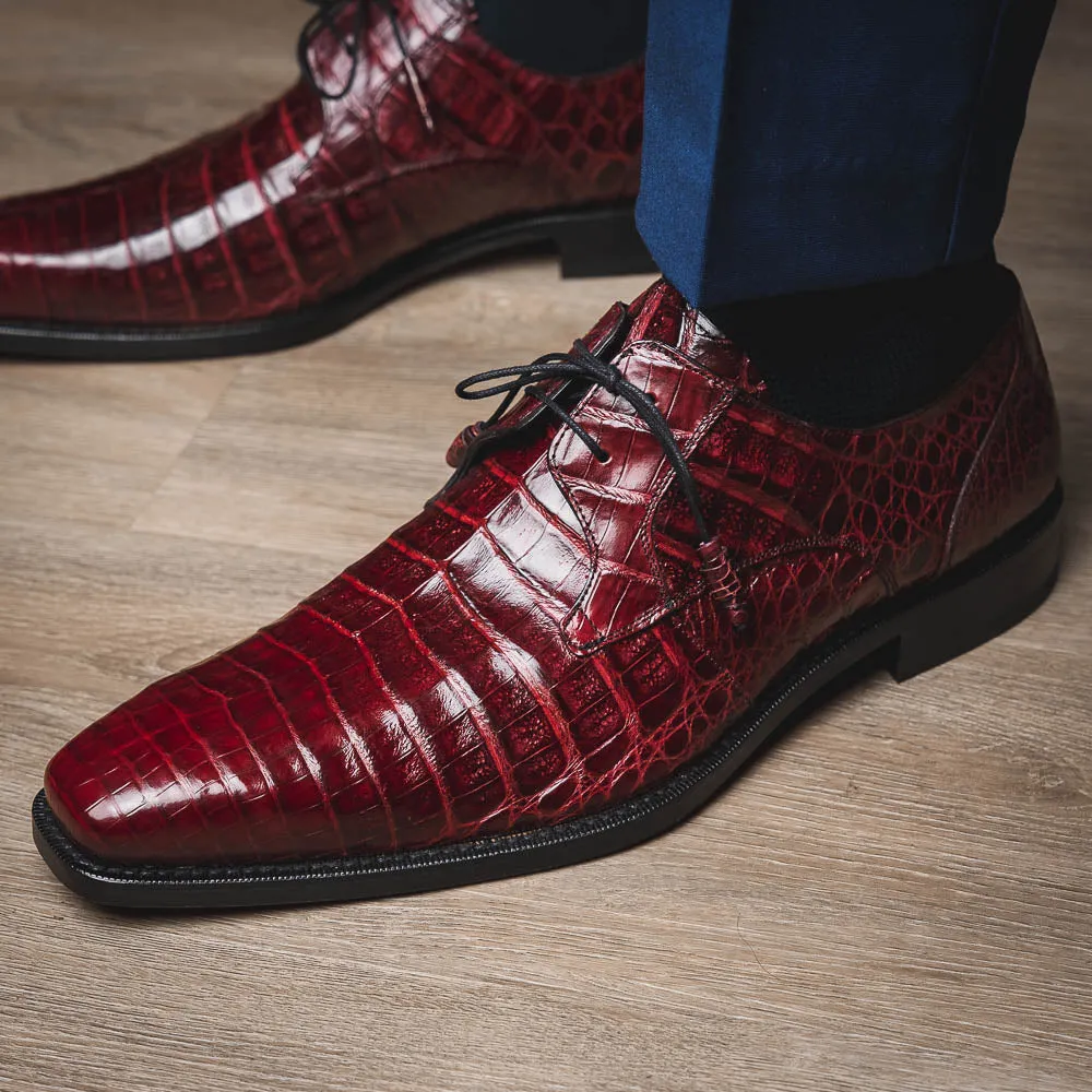 Mezlan Crocodile Derby Shoes - Mezlan Crocodile Derby Dress Shoes - Mezlan Dress Shoe On Sale