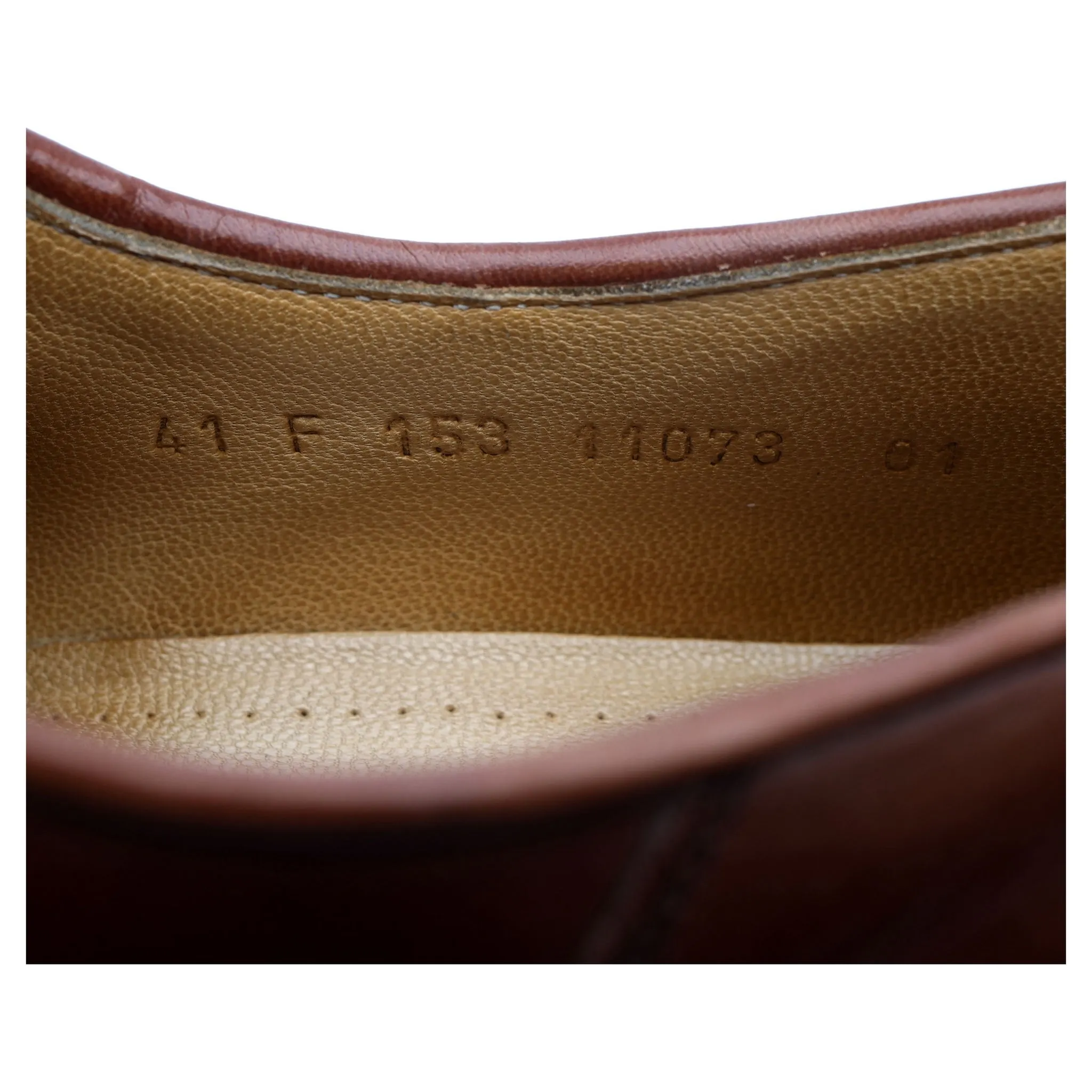 'Michael' Tan Brown Leather Apron Derby UK 7 EU 41