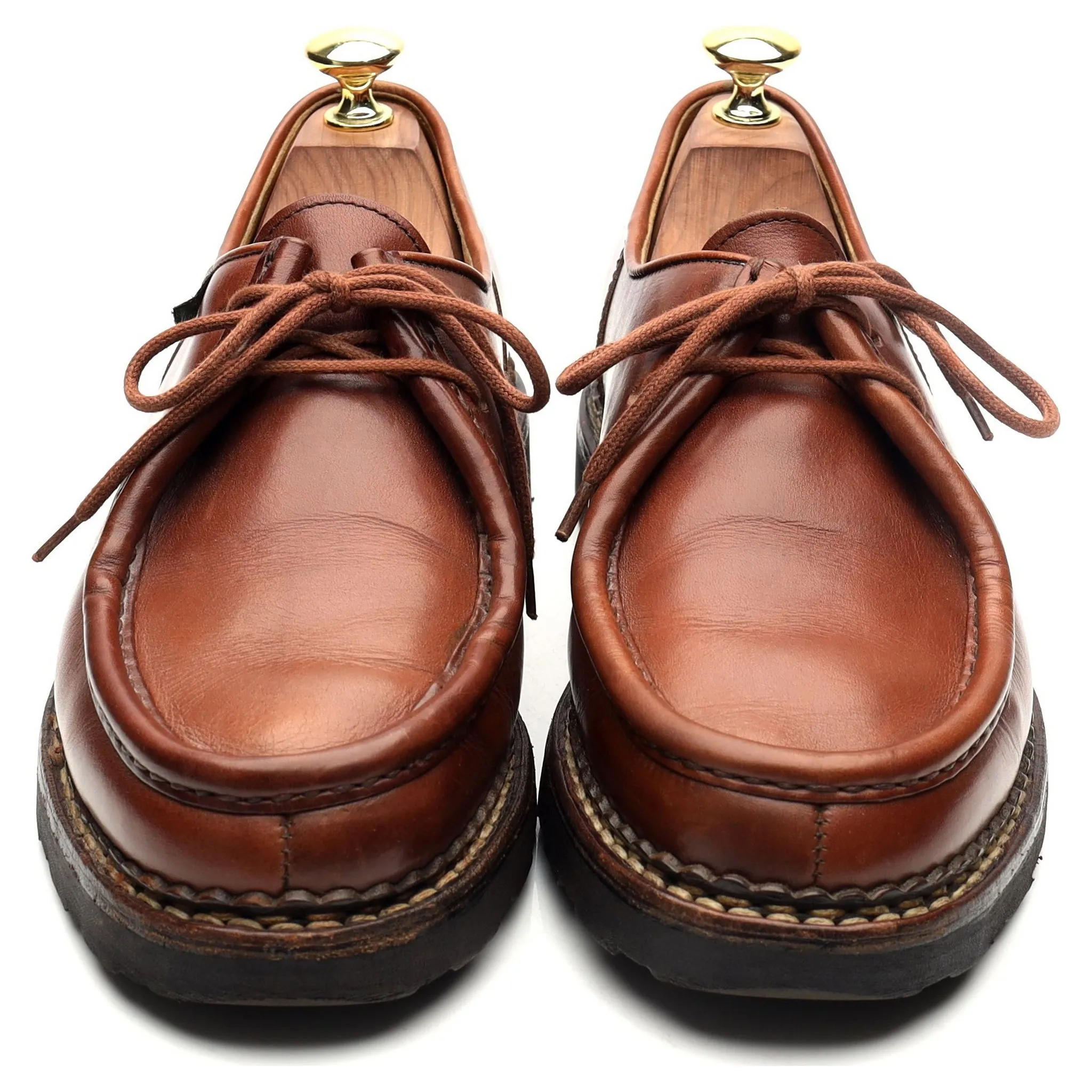 'Michael' Tan Brown Leather Apron Derby UK 7 EU 41