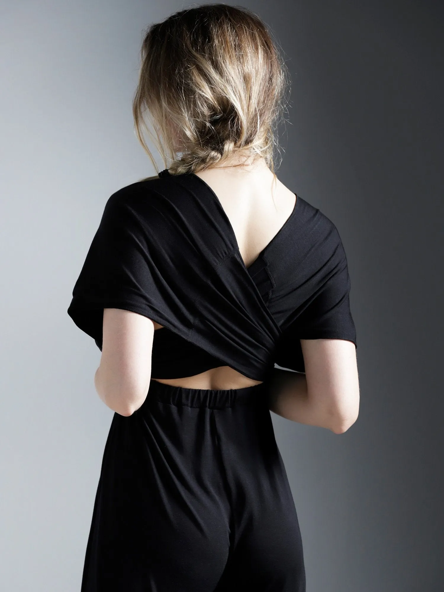 MODAL INFINITY JUMPSUIT, BLACK