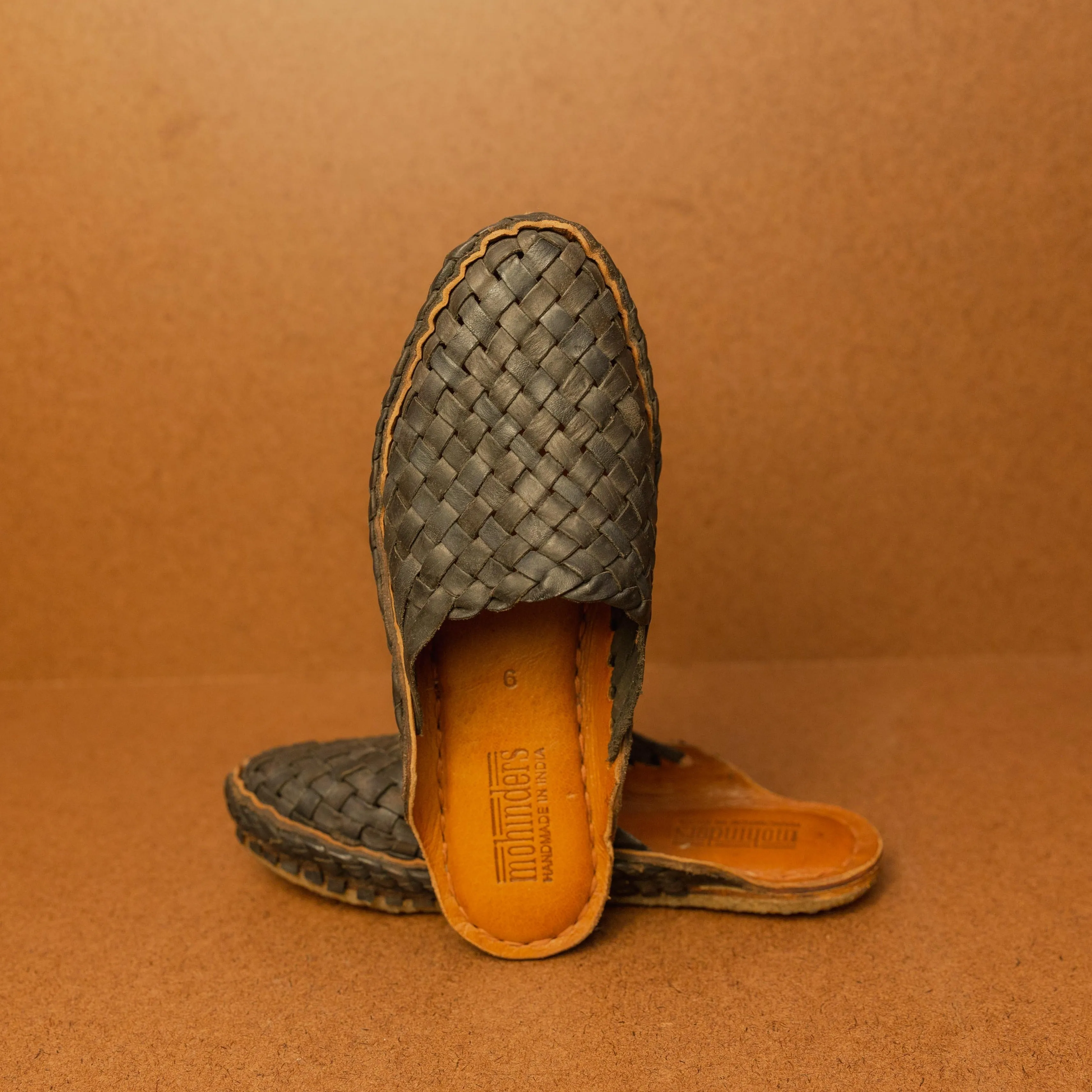 Mohinders Women's Woven Slides in Charcoal