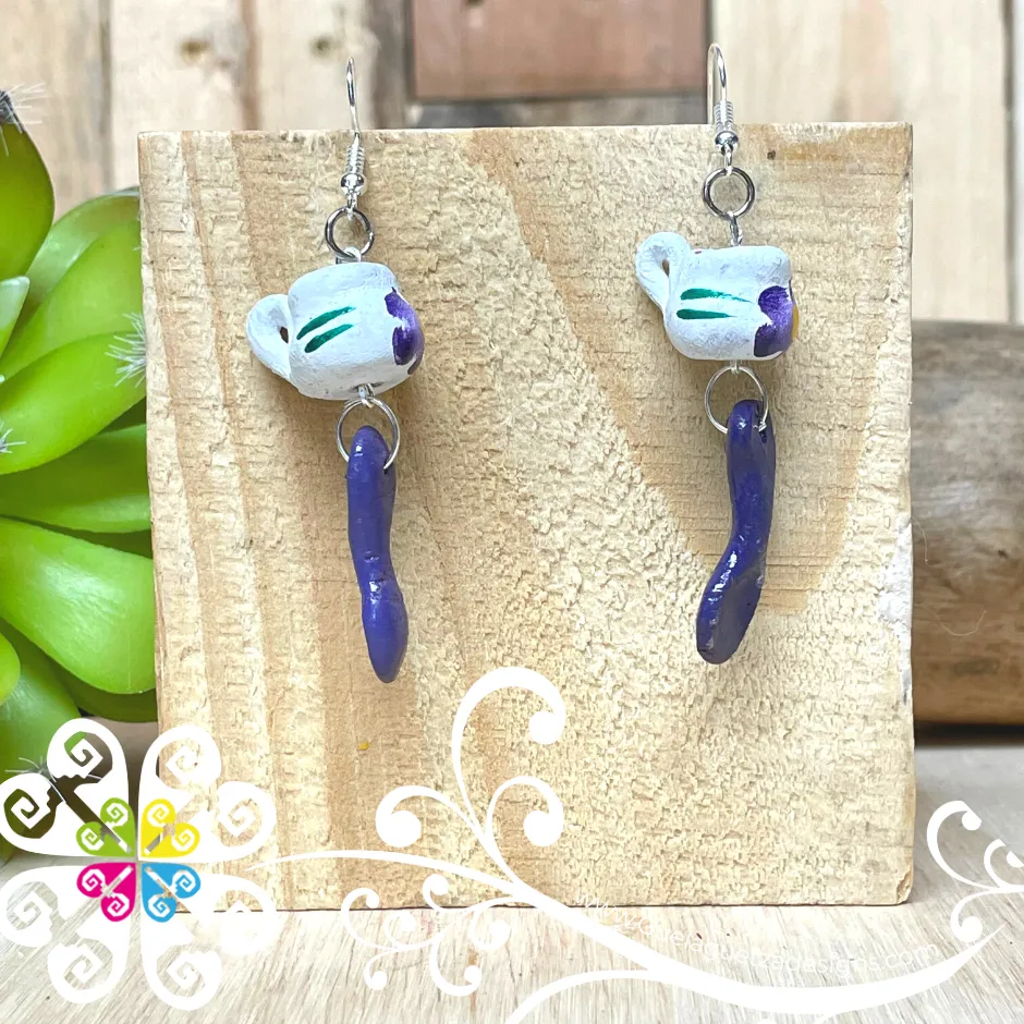Mug with Spoon - Cocinita Clay Earrings