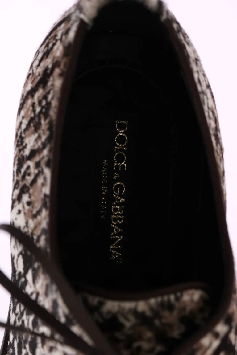 Multicolored Pony Hair Derby Shoes