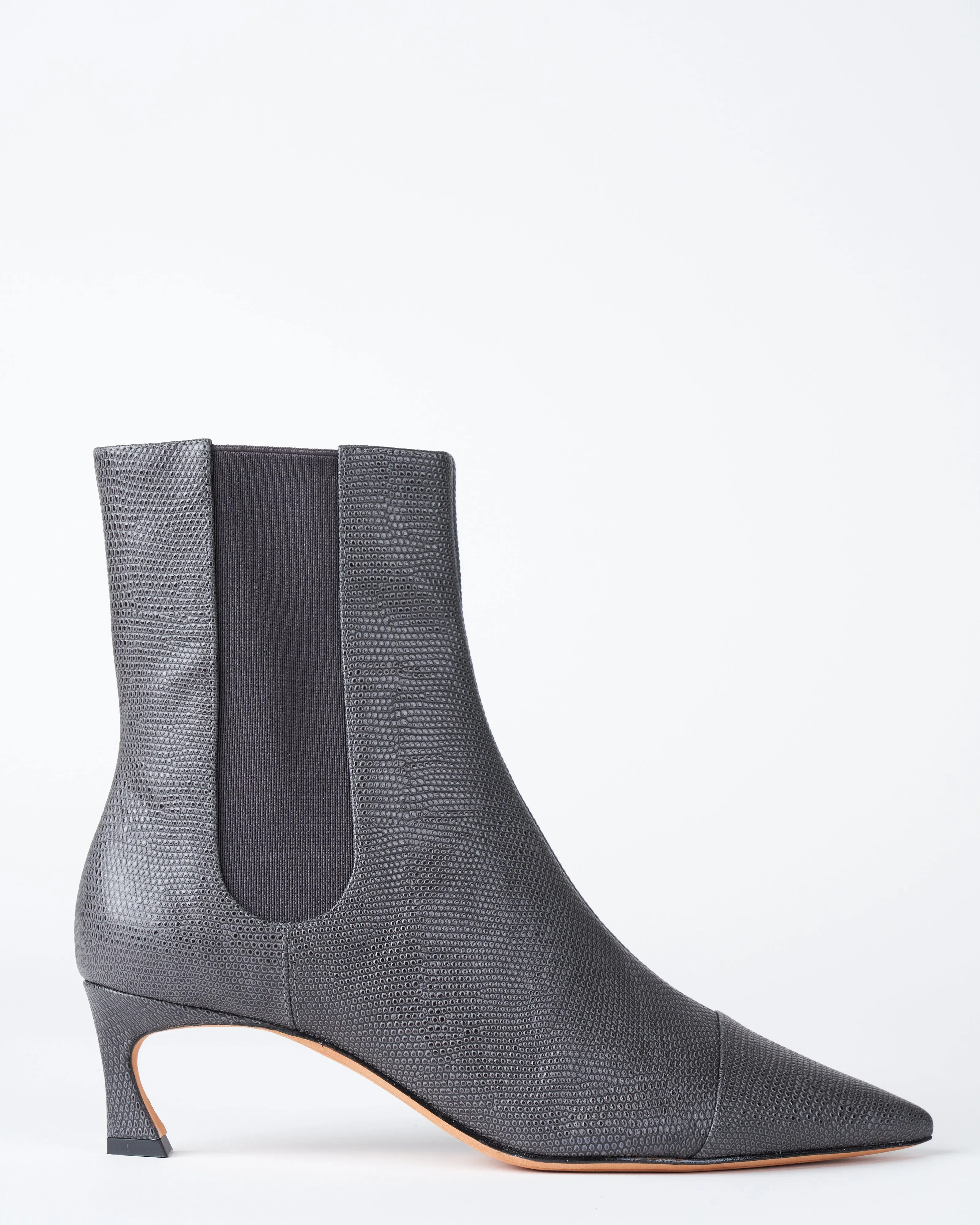 myra chelsea 50 boot - ash gray karung embossed