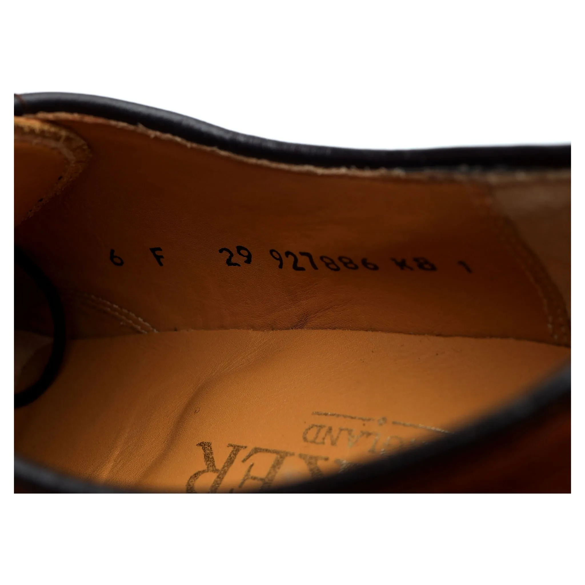'Nairn' Tan Brown Grain Leather Derby UK 6 F