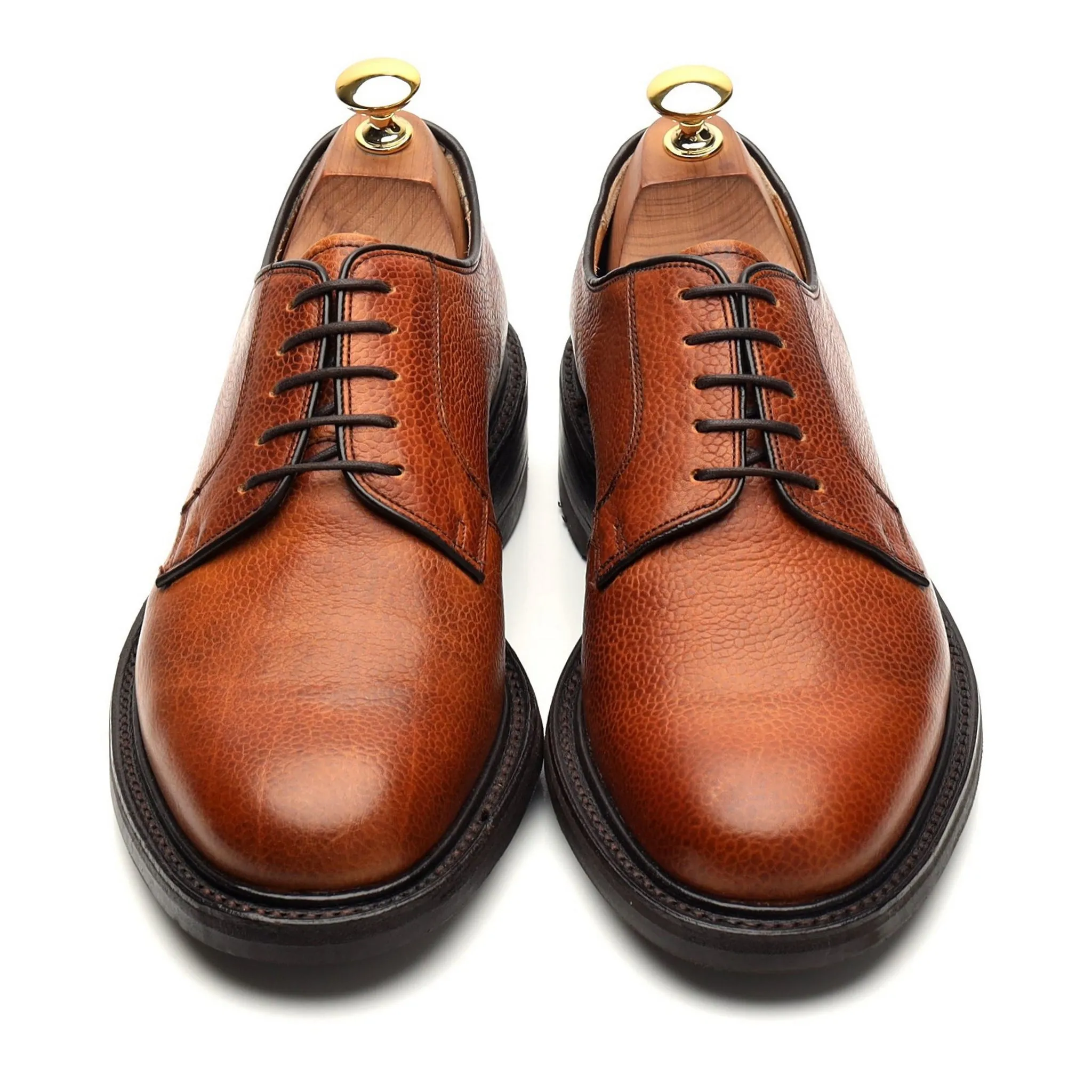 'Nairn' Tan Brown Grain Leather Derby UK 6 F