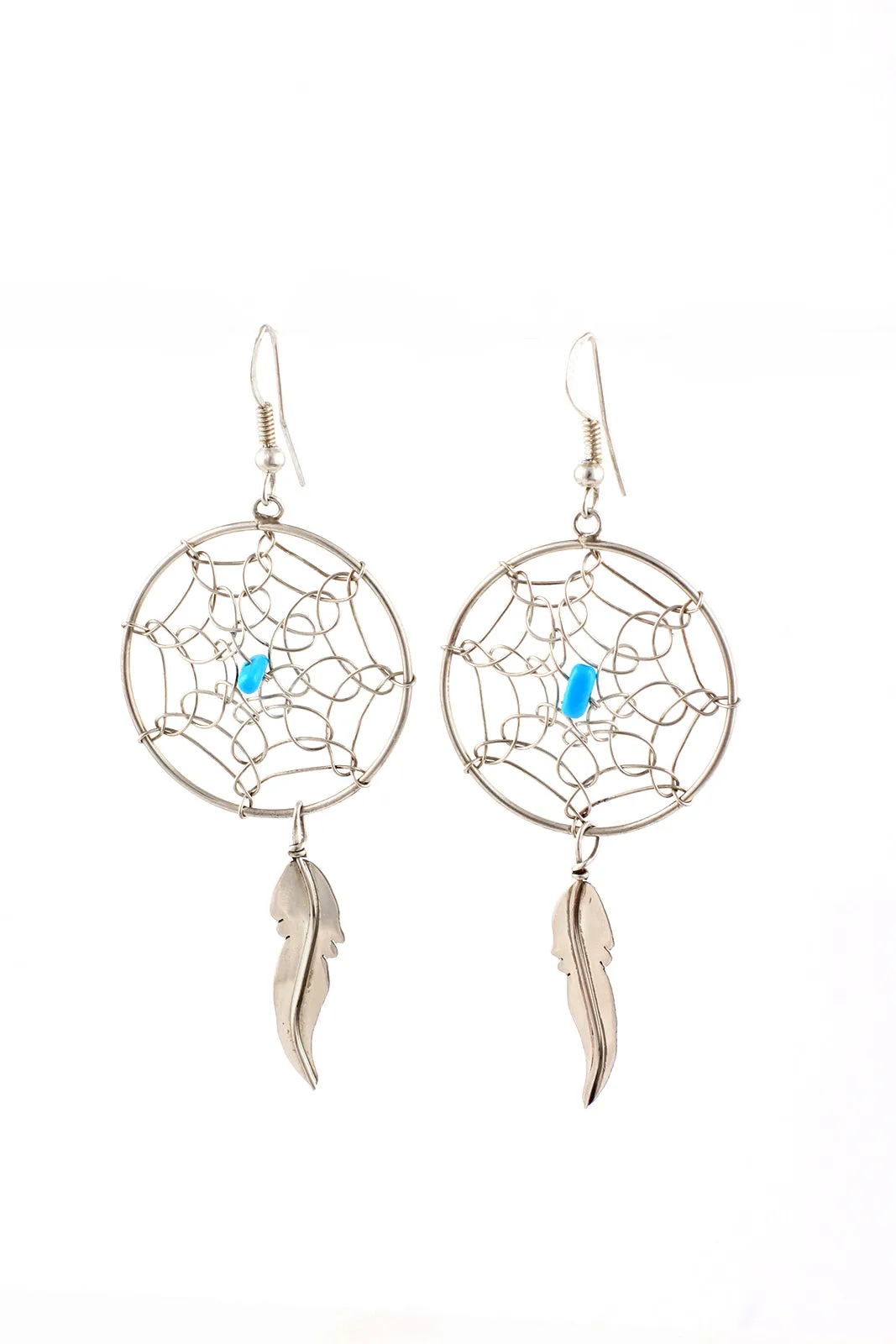 Navajo Handmade Dream Catcher Earrings