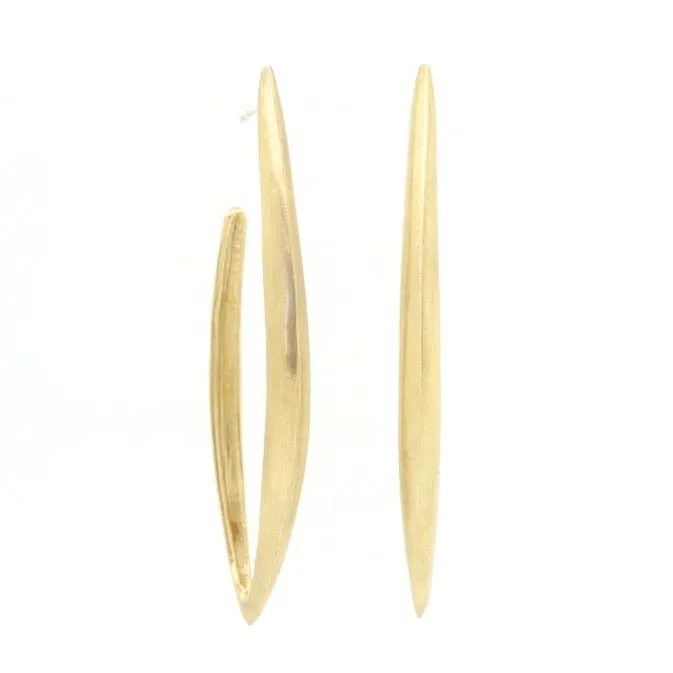 NEW! Small Dagger Hoops in 10k Gold by Sasha Walsh