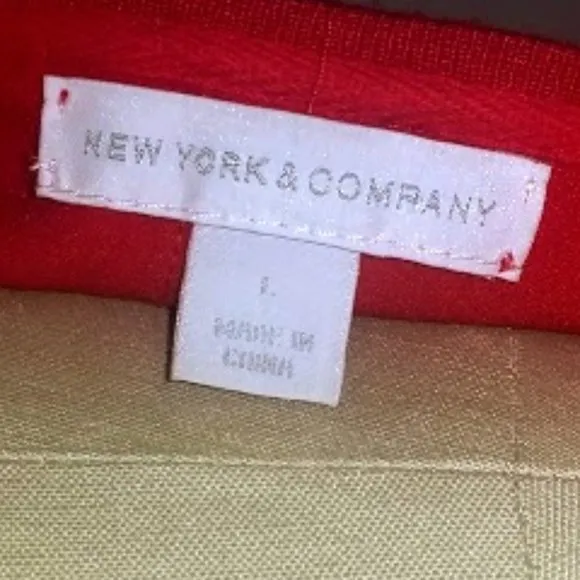 New York &amp; Company | Red Dress | Size L | Knitted Fabric &amp; Blends | Stretch Fit