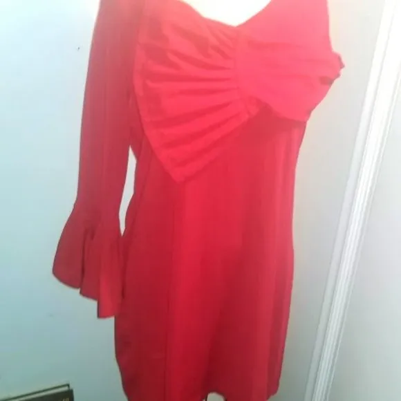 New York &amp; Company | Red Dress | Size L | Knitted Fabric &amp; Blends | Stretch Fit