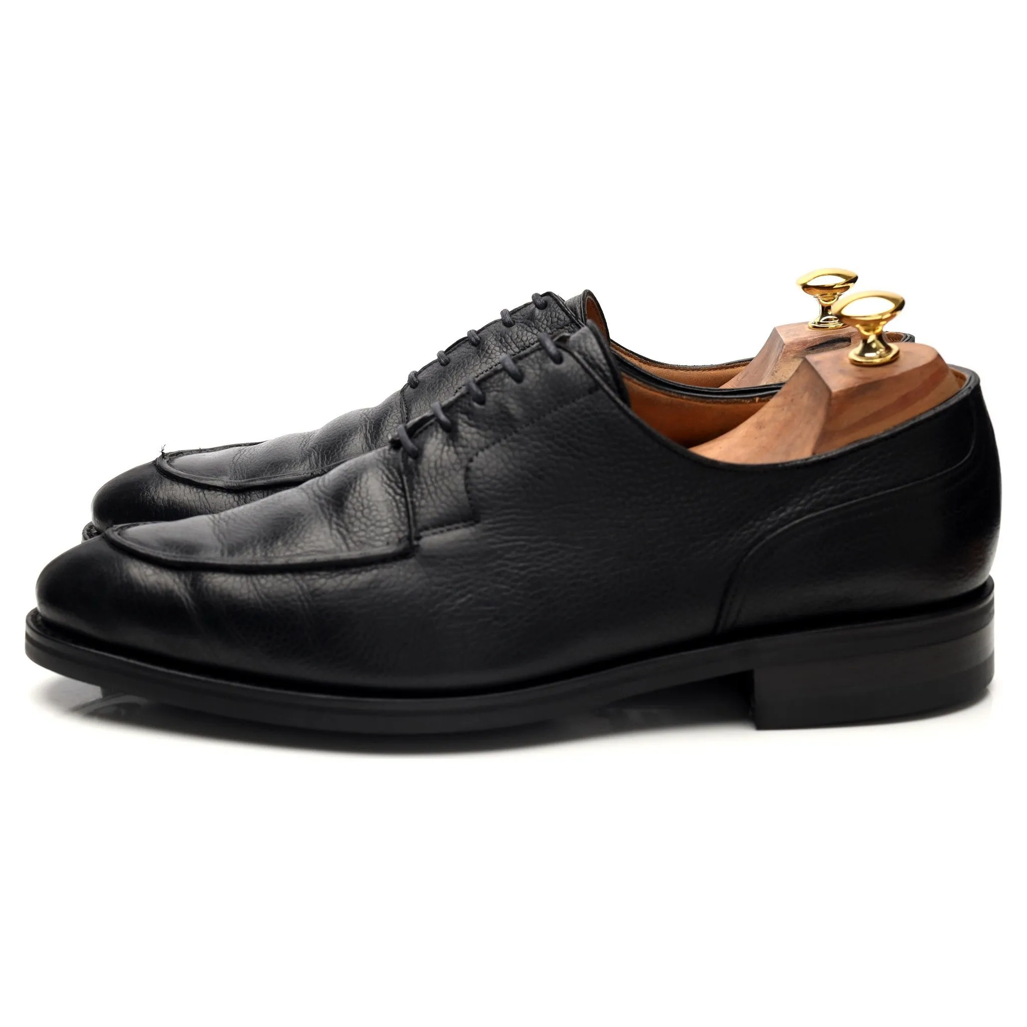 'Newport' Black Leather Split Toe Derby UK 11 F