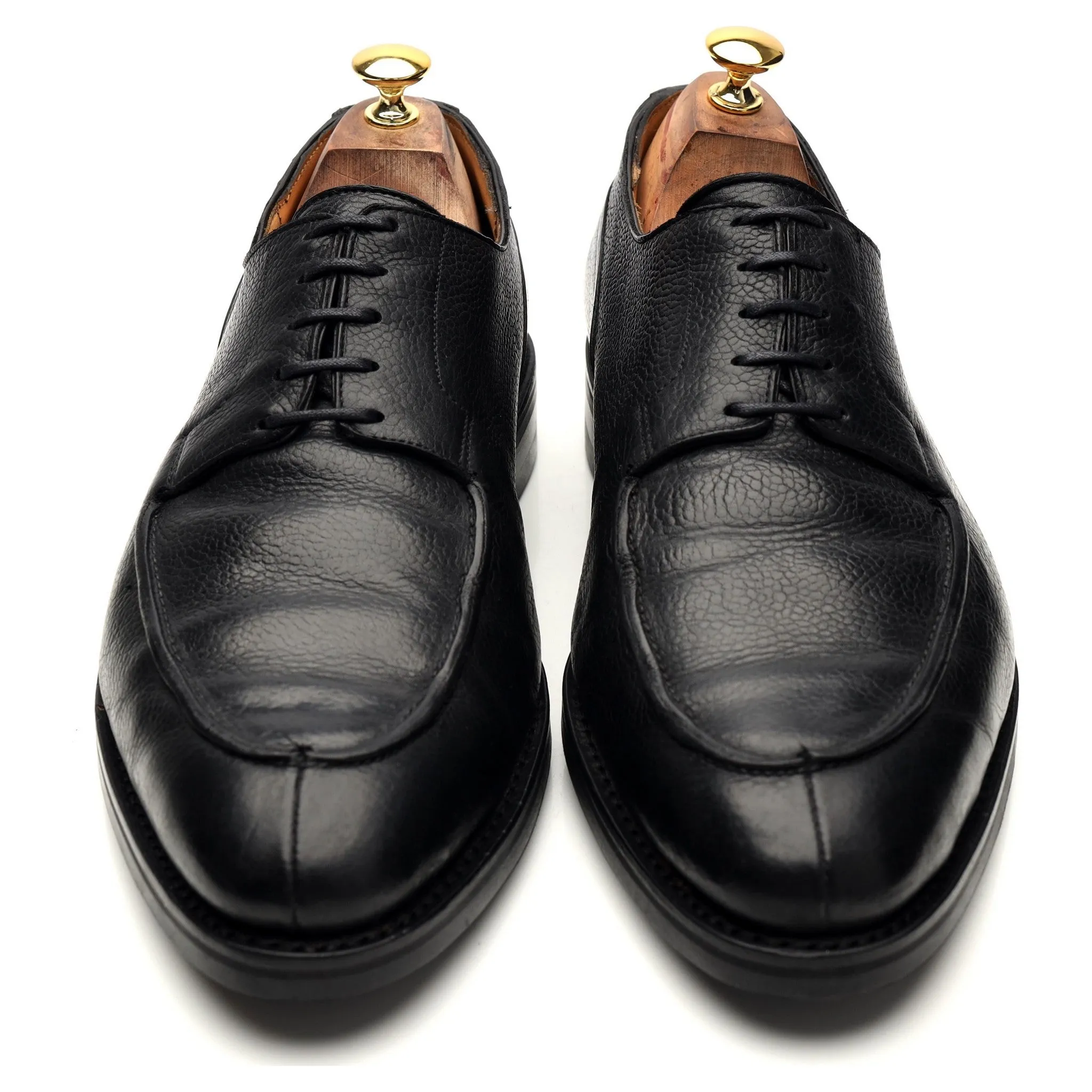 'Newport' Black Leather Split Toe Derby UK 11 F