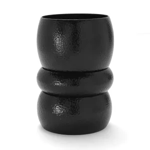 Night Bangle Set in Black Pebble