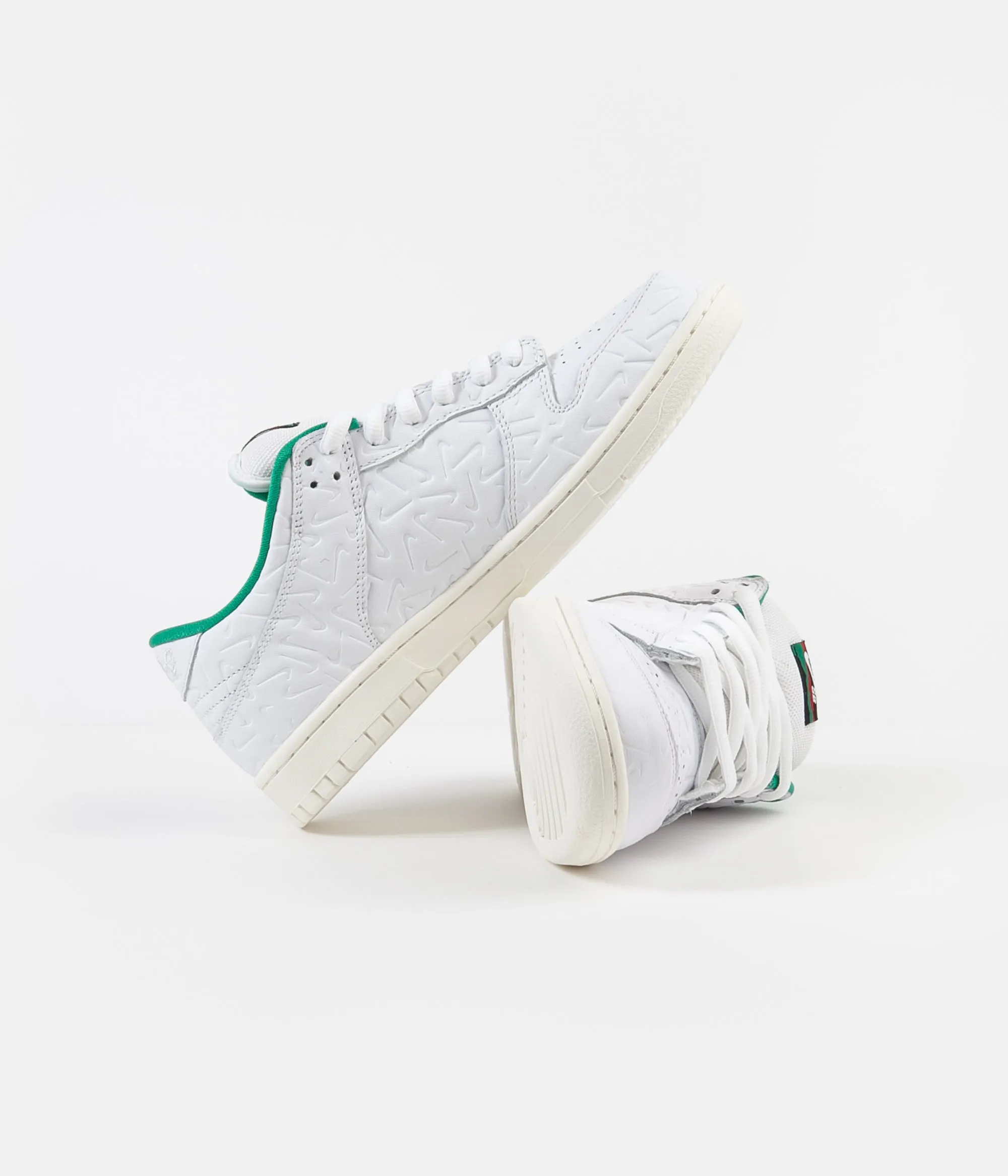 Nike SB x Ben-G Dunk Low OG 2 Shoes - White / White - Lucid Green - Sail