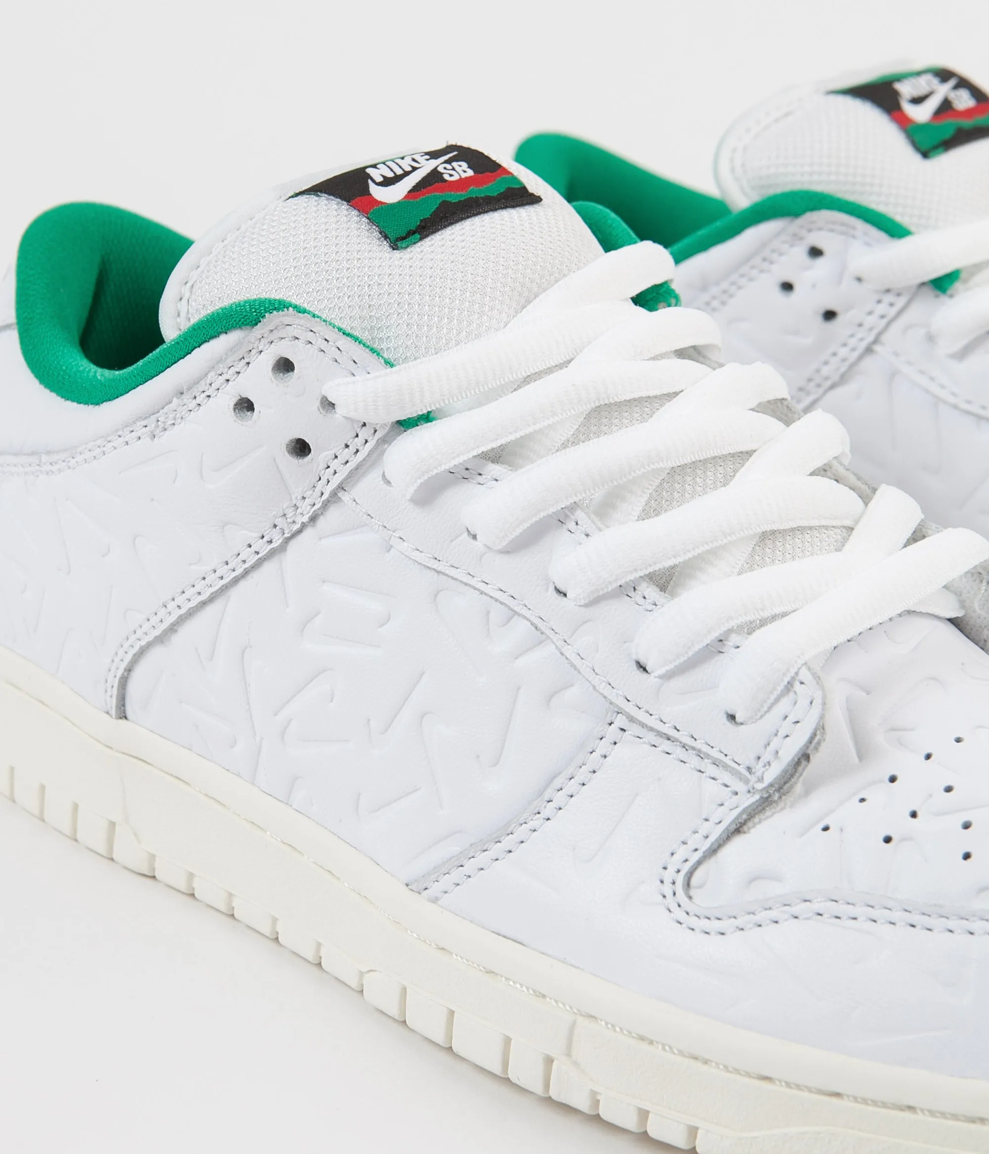 Nike SB x Ben-G Dunk Low OG 2 Shoes - White / White - Lucid Green - Sail