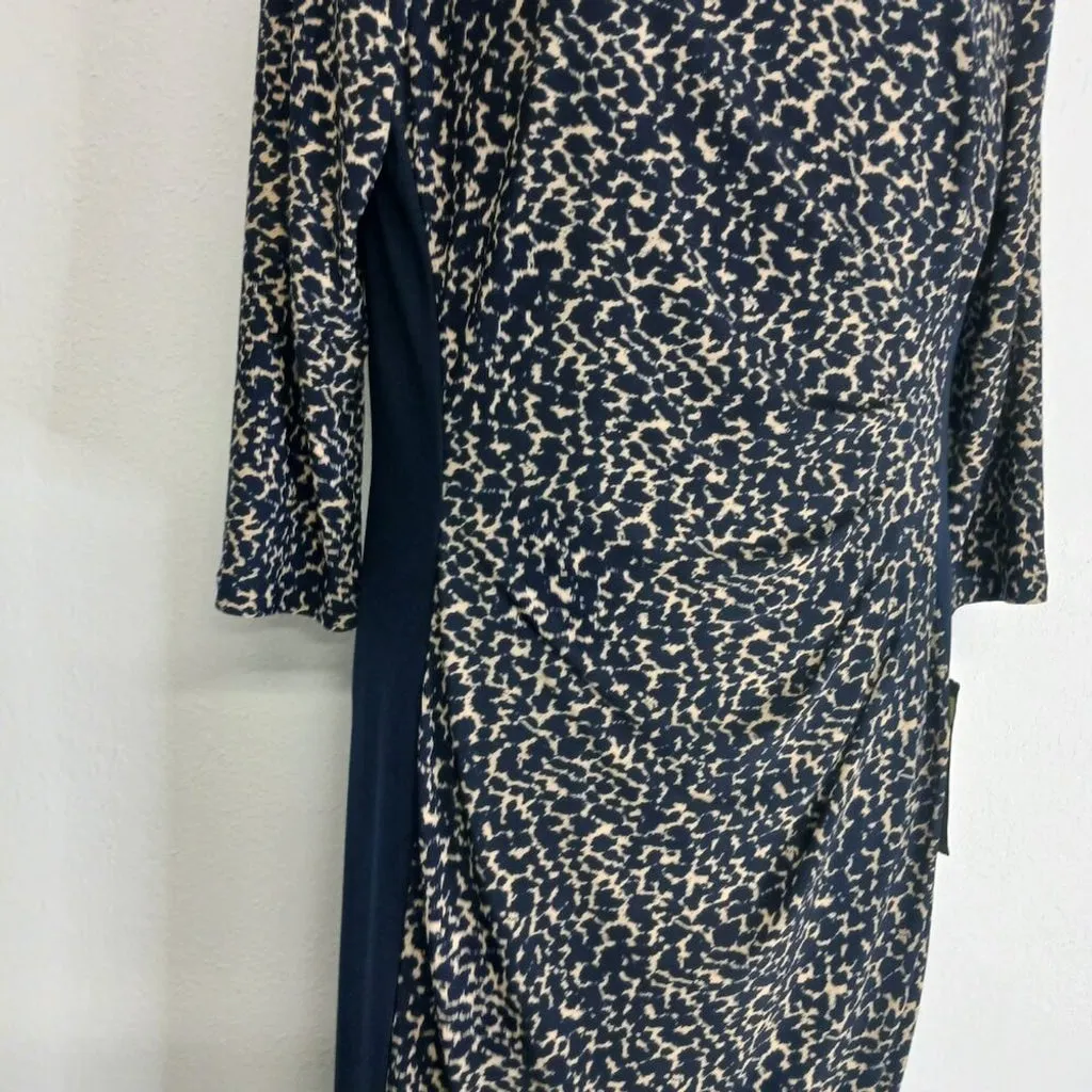 NWT Lauren by Ralph Lauren Midi Sheath Dress 3/4 sleeves - Size 12