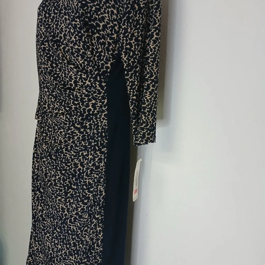NWT Lauren by Ralph Lauren Midi Sheath Dress 3/4 sleeves - Size 12