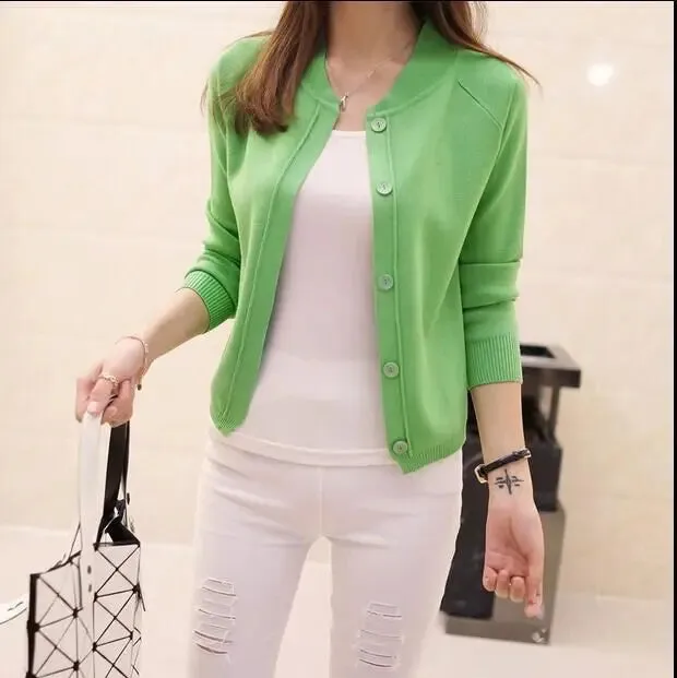 OHCLOTHING Female cardigan Autumn dress sweater 2022 new spring autumn winter jacket coat primer knit cardigan 11 color