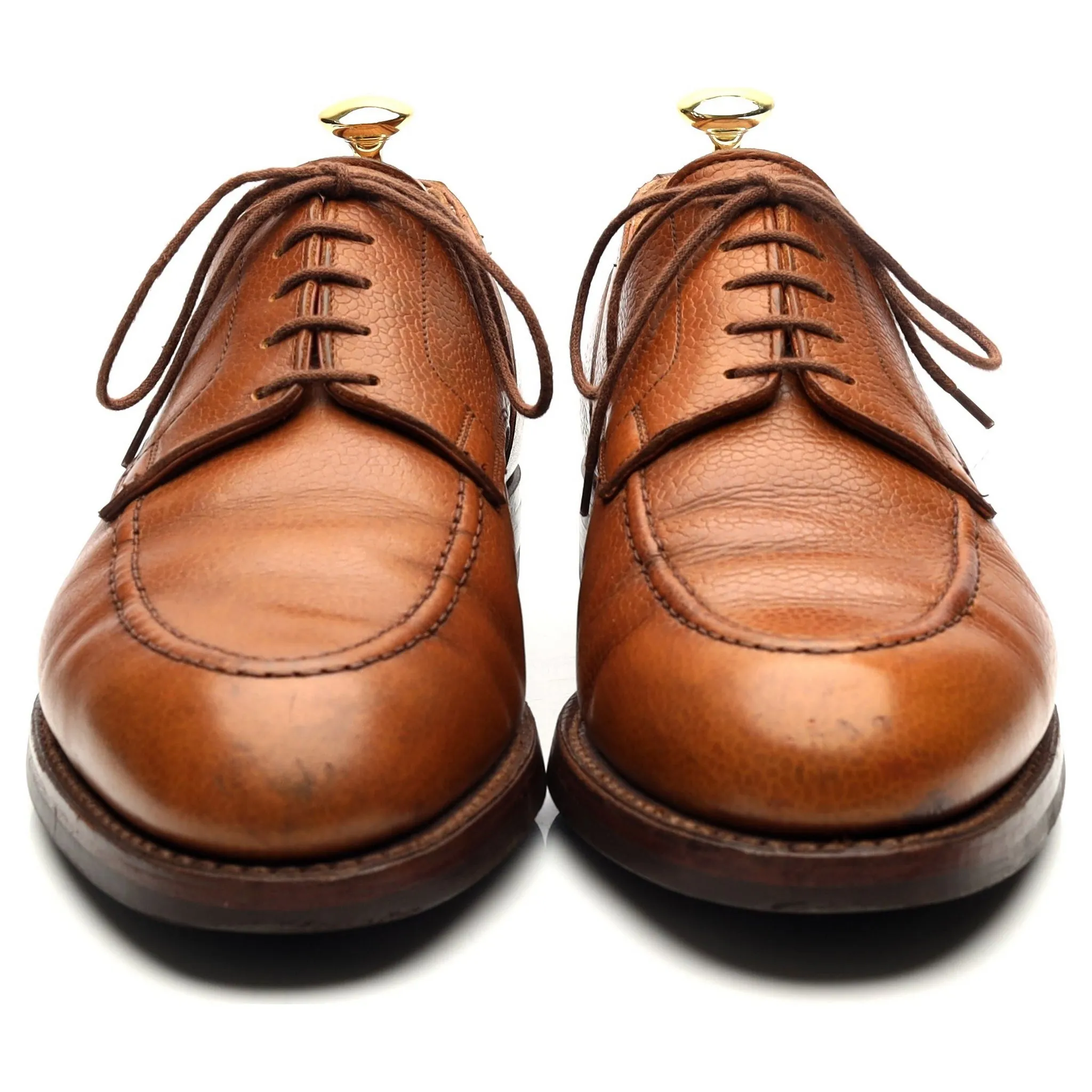 'Onslow' Tan Brown Leather Apron Derby UK 8.5 E